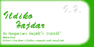 ildiko hajdar business card